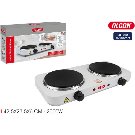 COCINA ELECTRICA 2 PLACAS ALGON BBQ image 1