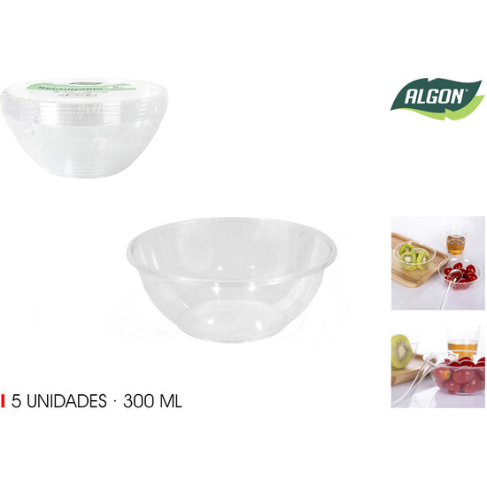 SET 5 BOL DEGUSTACION 300ML ALGON image 0