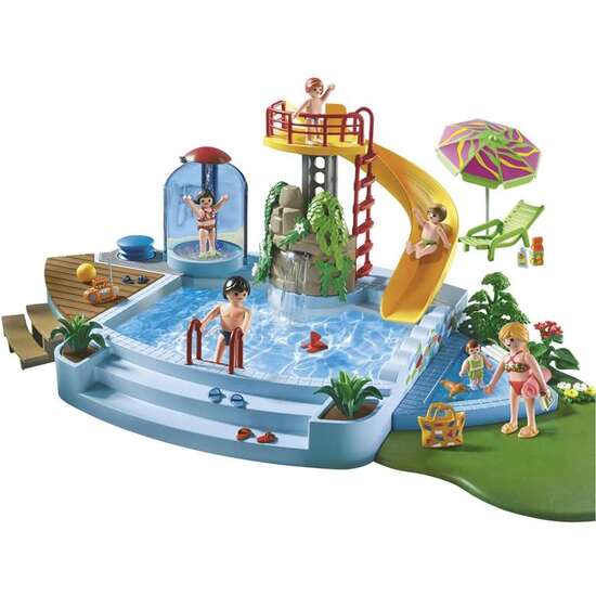 PISCINA CON TOBOGÁN PLAYMOBIL FAMILY FUN image 0