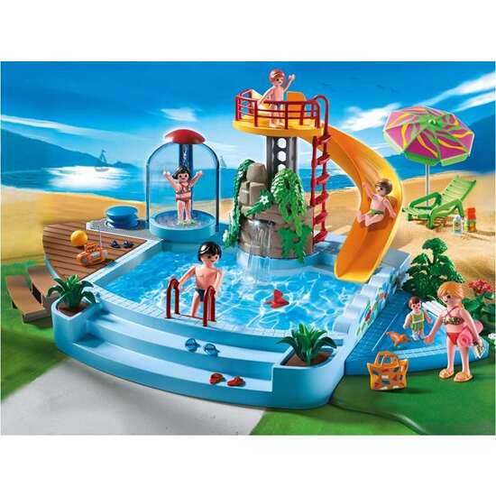 PISCINA CON TOBOGÁN PLAYMOBIL FAMILY FUN image 3