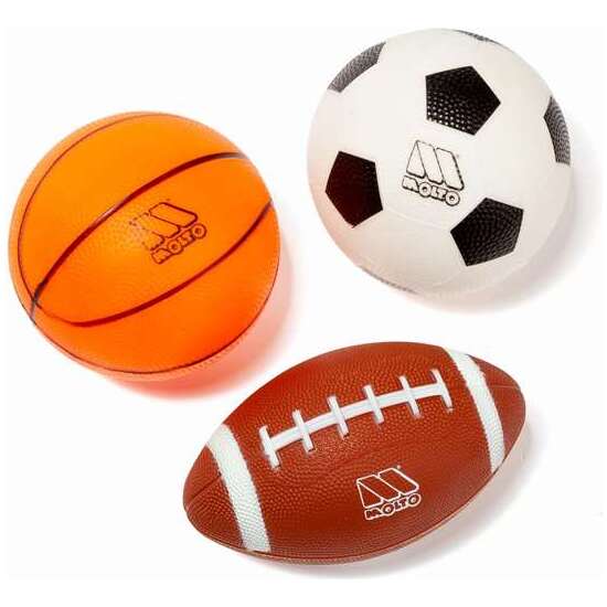 PELOTA DE DEPORTE SET CON 3 PELOTAS. (FUTBOL,BALONCESTO Y RUGBY) image 0
