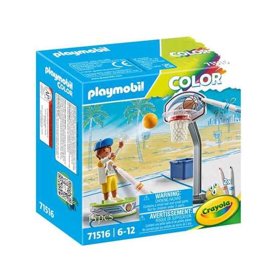 SKATER CON BALONCESTO PLAYMOBIL COLOR image 0