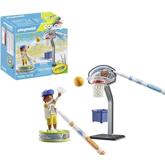 SKATER CON BALONCESTO PLAYMOBIL COLOR image 2