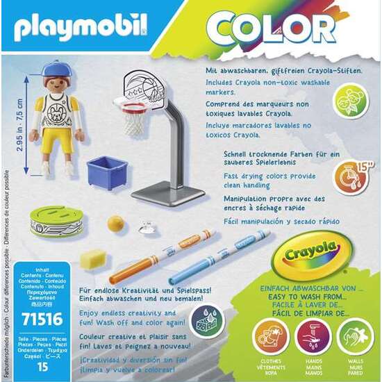 SKATER CON BALONCESTO PLAYMOBIL COLOR image 3