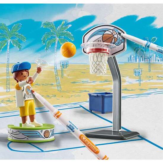 SKATER CON BALONCESTO PLAYMOBIL COLOR image 4