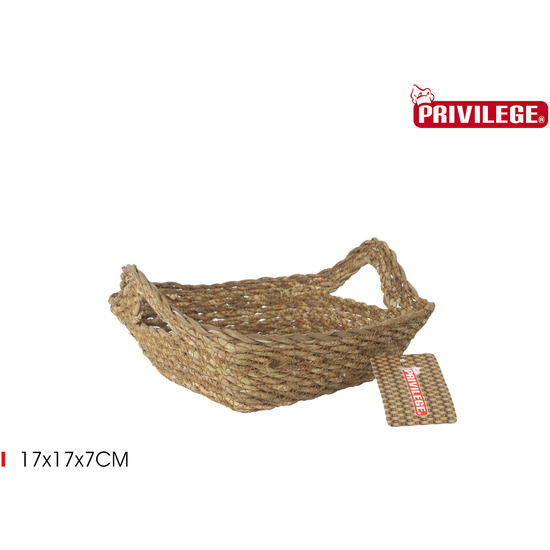 CESTA CONICA MIMBRE CUAD.C/ASA 17X17X7CMPRIVILEGE image 0