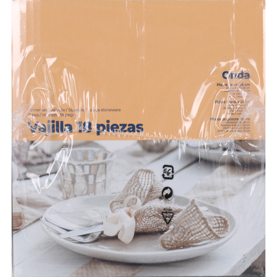 VAJILLA 18PCS ONDA IVORY BRILLO - REDONDA image 2