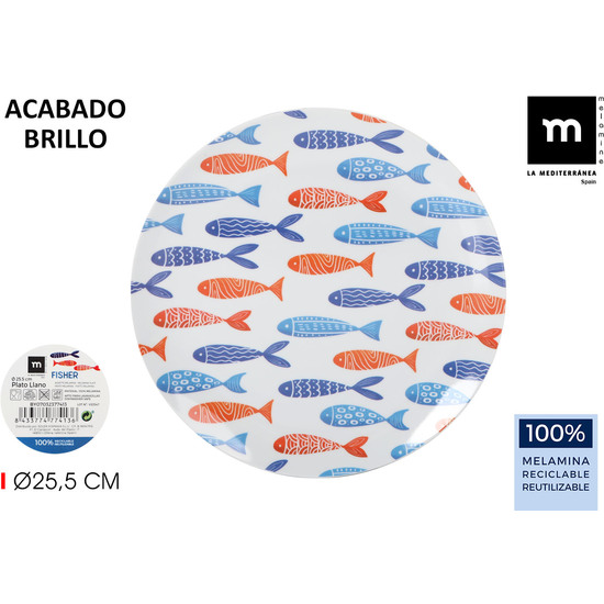 PLATO LLANO MEL.BRILLO FISHER 25.5C LA MEDI image 3
