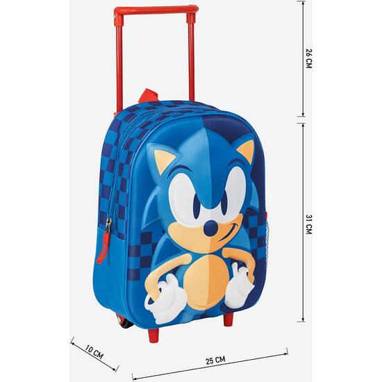 MOCHILA INFANTIL TROLLEY 3D SONIC image 4