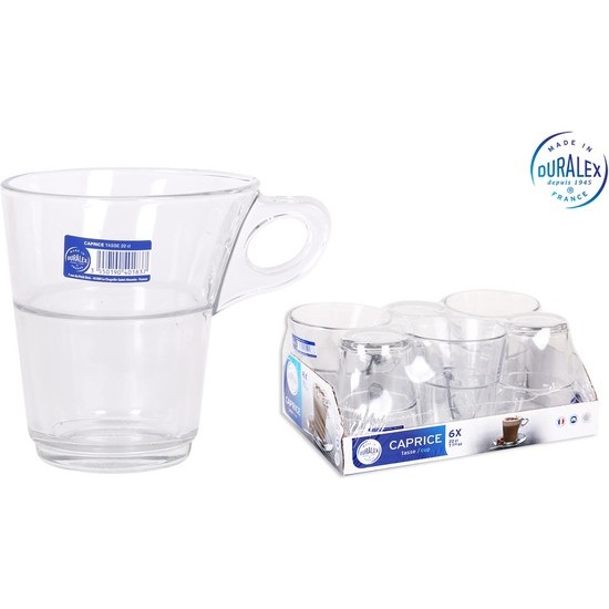 TAZA CAFÉ APILABLE TRANSPARENTE 220CC CAPRICE image 0