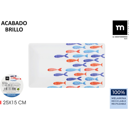 BANDEJA MEL.BRILLO FISHER 25X15X2CM LA MEDI image 0