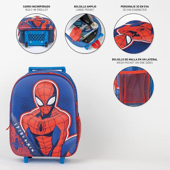 MOCHILA INFANTIL TROLLEY 3D SPIDERMAN image 3