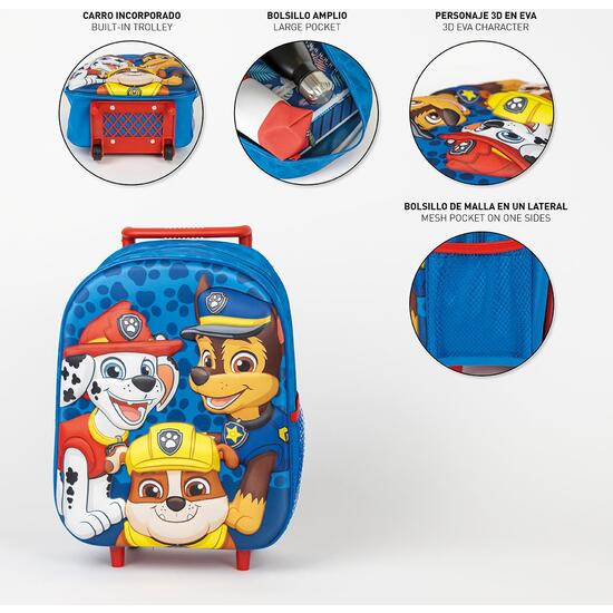 MOCHILA INFANTIL TROLLEY 3D PAW PATROL image 3