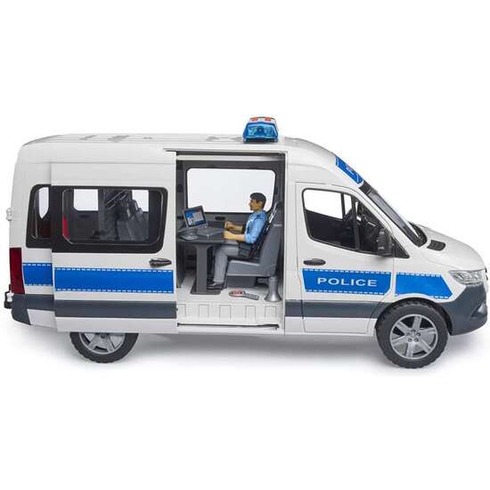 FURGONETA POLICIAL SPRINTER CON SIRENA LUZ Y SONIDO. 43X16X18 CM image 1