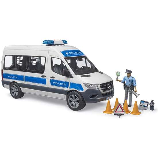 FURGONETA POLICIAL SPRINTER CON SIRENA LUZ Y SONIDO. 43X16X18 CM image 4