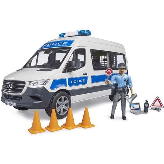 FURGONETA POLICIAL SPRINTER CON SIRENA LUZ Y SONIDO. 43X16X18 CM image 5
