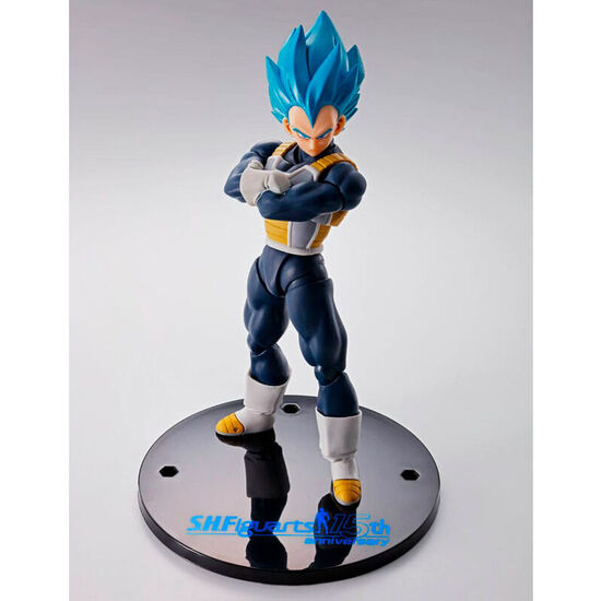 FIGURA SH FIGUARTS VEGETA SUPER SAIYAN BLUE 15TH ANNIVERSARY DRAGON BALL SUPER 14CM image 1