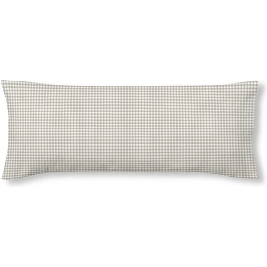 FUNDA DE ALMOHADA 100% ALGODÓN VICHY BEIG image 0