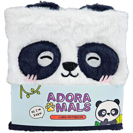 CUADERNO PELUCHE A5 OSO PANDA ADORAMALS image 0