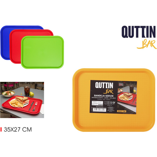 BANDEJA PLAST. SERVIR 35X27CM SURT. image 0