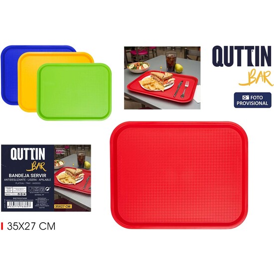 BANDEJA PLAST. SERVIR 35X27CM SURT. image 2