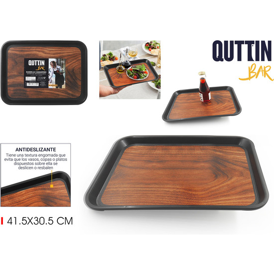 BANDEJA CAMAR.ANTIDE.WOOD 41.5X30.5 image 0