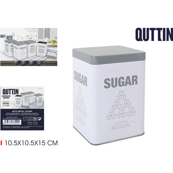 BOTE METAL COCINA SUGAR 10.5X15CM QUTTIN image 0