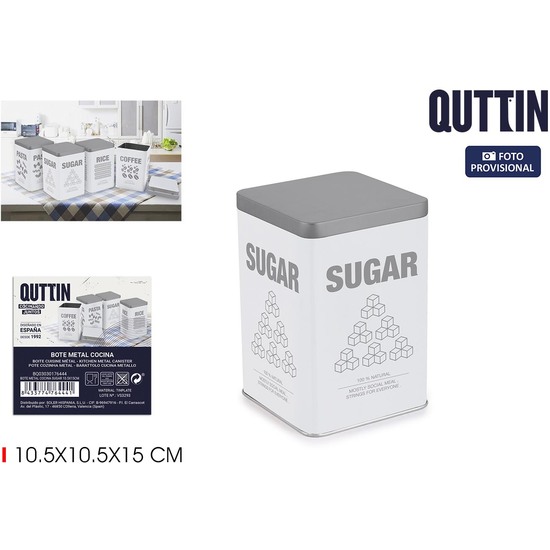 BOTE METAL COCINA SUGAR 10.5X15CM QUTTIN image 1