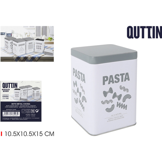 BOTE METAL COCINA PASTA 10.5X15CM QUTTIN image 0