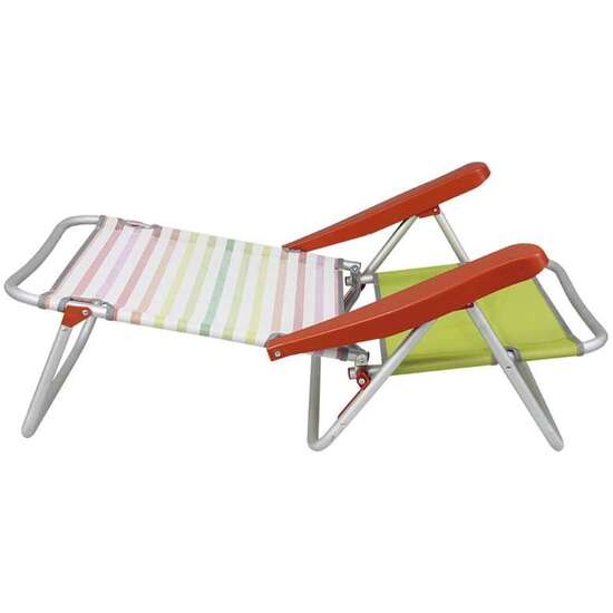 SILLA PLAYA ALUMINIO MULTIPOSICION RAYAS, CON REPOSACABEZAS 25 CM, 80X65X45CM, 25 CM ALTURA ASIENTO image 2