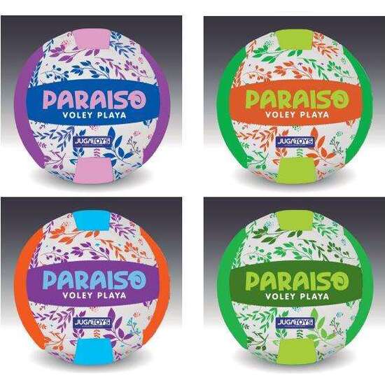 BALÓN VOLLEY PLAYA PARAÍSO, TACTO SUAVE, 21 CM, 270-290 GR. - MODELOS SURTIDOS image 0
