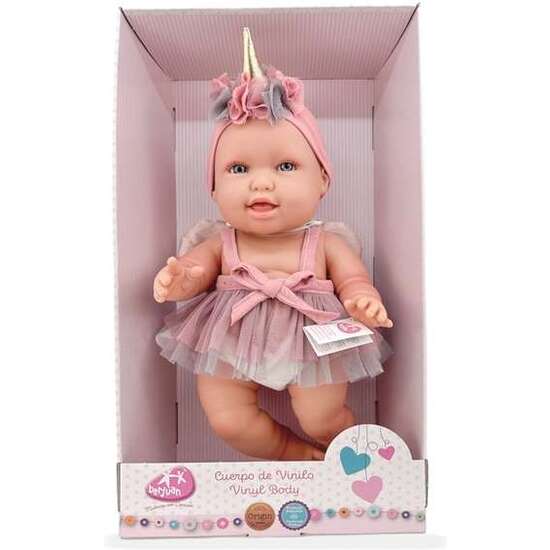 ANDREA BABY UNICORNIO ROSA MAQUILLAJE REF: 3138-24 38 CM image 1