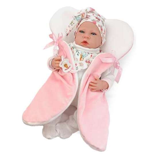 REBORN BUZO BLANCO PUNTO MECANISMO REAL ALMOHADA LACTANCIA REF: 8302-24 50 CM image 0