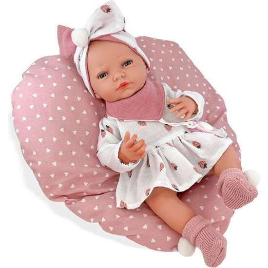 NEW BORN NIÑA VESTIDO FRESAS REF: 8125-24 45 CM image 0