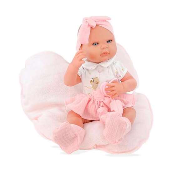NEW BORN NIÑA POLOLO VOLANTES ROSA REF: 8122-24 45 CM image 0
