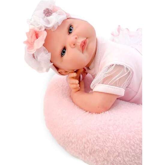 REBORN BAILARINA TUL BLANCO  MECANISMO BESISTOS Y ALMOHADA ROSA MAQUILLAJE: 8502-24 50 CM image 1