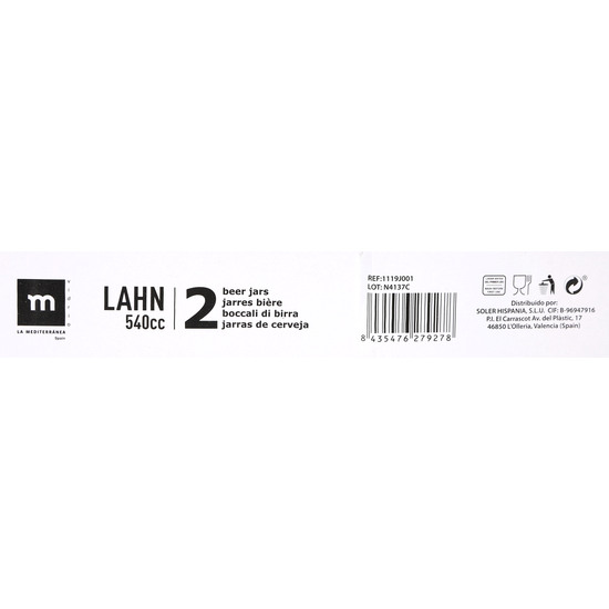 SET 2 JARRAS 540CC LAHN MD image 4