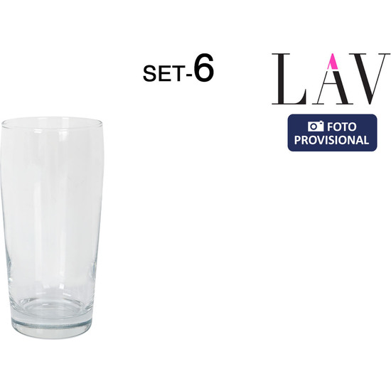 SET 6 VASOS CERVEZA 350CC image 0