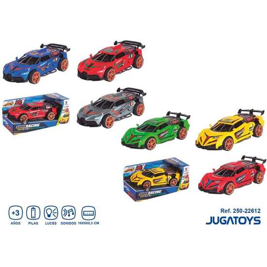 COCHE SUPER RACING CON LUCES Y SONIDOS 18X9X85CM - MODELOS SURTIDOS image 0