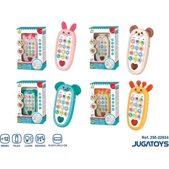 TELÉFONO MÓVIL INFANTIL ANIMALES CON LUCES Y SONIDOS 182X115X32CM - MODELOS SURTIDOS image 0