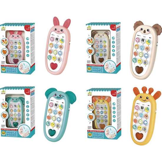 TELÉFONO MÓVIL INFANTIL ANIMALES CON LUCES Y SONIDOS 182X115X32CM - MODELOS SURTIDOS image 1