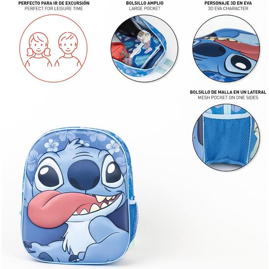 MOCHILA INFANTIL 3D STITCH image 3