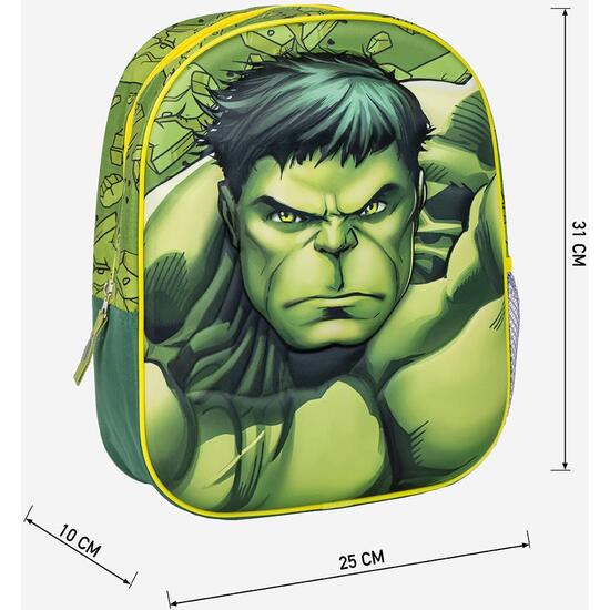 MOCHILA INFANTIL 3D AVENGERS HULK image 4