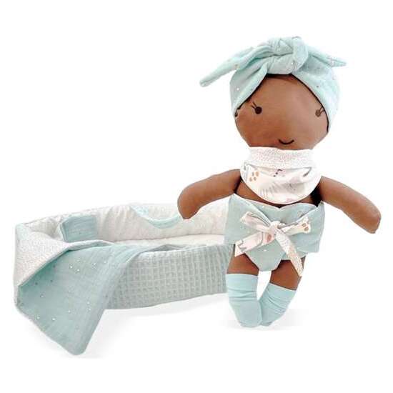 MUÑECAS PRIMERA INFANCIA BB NEGRITA CAPAZO AGUAMAR REF: 11303-24 28 CM image 0