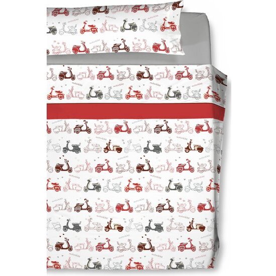 JUEGO SÁBANAS 3 PIEZAS CARLA RUBINI - VÉRTIGO ROJO image 0