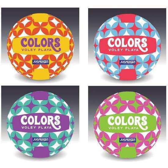 BALÓN VOLLEY PLAYA COLORS, TACTO SUAVE, 21 CM, 270-290 GR. - MODELOS SURTIDOS image 0