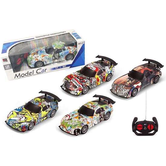 COCHE RADIO CONTROL DEPORTIVO GRAFFITI. ESCALA 1:20. 28 CM - MODELOS SURTIDOS image 0