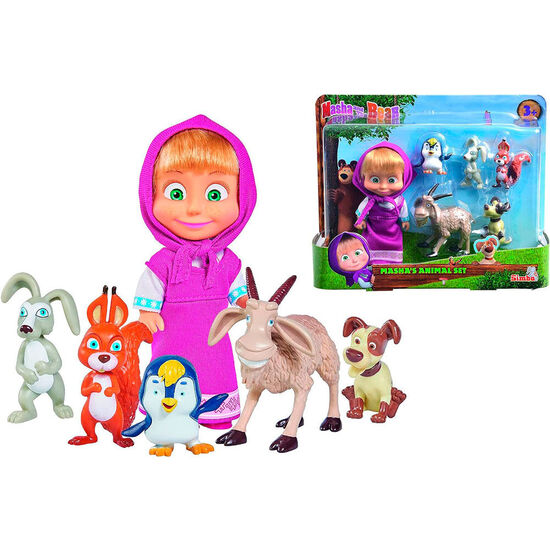 BLISTER 6 FIGURAS MASHA Y EL OSO image 1