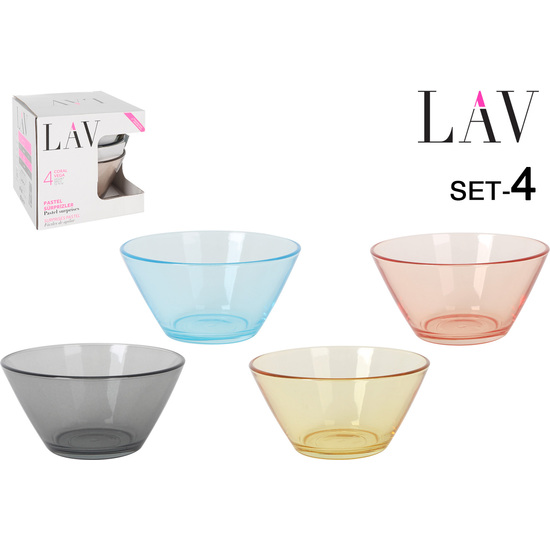 SET 4 BOLS 12CM-345CC VEGA COLORS image 0