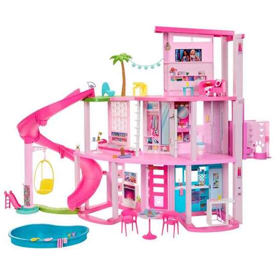 CASA DE BARBIE DREAMHOUSE CON 3 PLANTAS, 75 MUEBLES Y ACCESORIOS. image 0